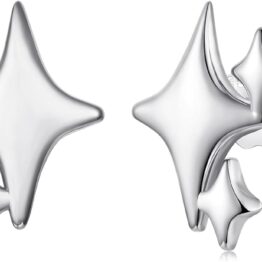 Silver multi-shaped design earrings MU10028