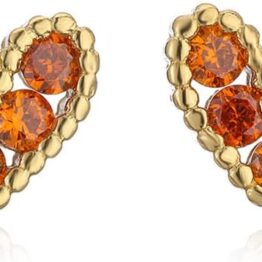 Orange brickstone earrings CH0061