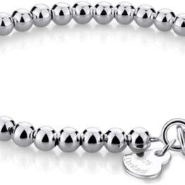 Silver bead design bracelet MU10035