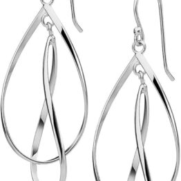 Silver ring-shaped earrings CH0014