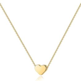 Love Heart Gold Necklace T10039