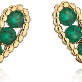 Green brickstone earrings CH0054