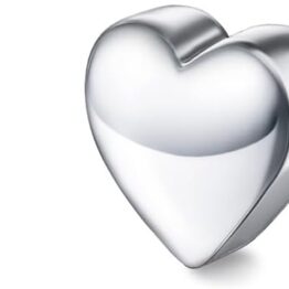 Silver heart-shaped stud earrings Sw10005
