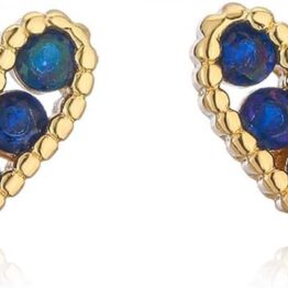 Blue brickstone earrings CH0071