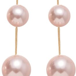 Three pink pearl earrings MU10014