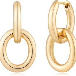 Women's earrings - gold color CH0046