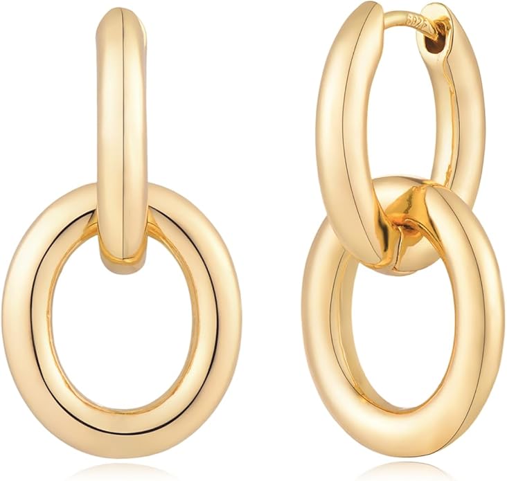 Women's earrings - gold color CH0046