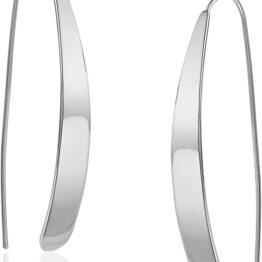 Large silver earrings MU10029
