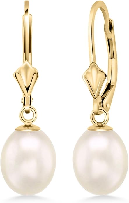 Freshwater cultured pearl pendant earrings CH0049
