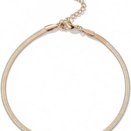 Rose gold woven bracelet MU10038