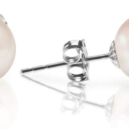 Silver pearl letter earrings  DD36012