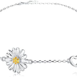 Silver daisy bracelet MU10036