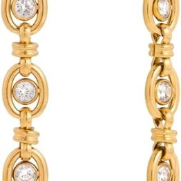Golden interlocking earrings MU10017