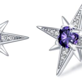 Geometric-shaped silver earrings CH0055