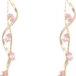 Pink floral stud earrings MU10016