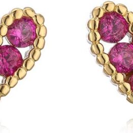 Pink brickstone earrings CH0053