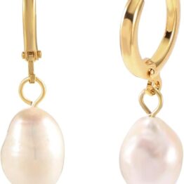 Pink freshwater pearl stud earrings MU10013