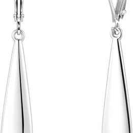 Silver droplet-shaped earrings MU10011