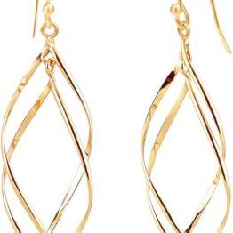 Gold layered earrings MU10010