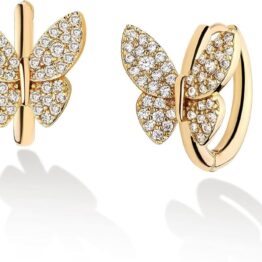 Butterfly earrings, gold  DD36001