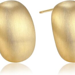 Gold frosted ear studs T10028