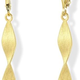 Twisted shape gold earrings MU10005