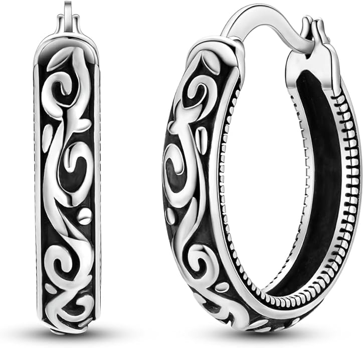 Round relief earrings CH0017