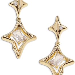 Gold high-end pattern earrings V10001