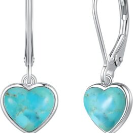 Blue heart-shaped earrings CH0004