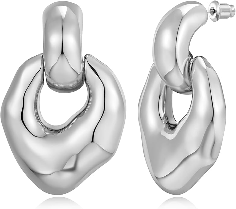 Irregular loop design earrings CH0026
