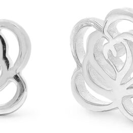 Hand-painted rose pattern earrings T10021