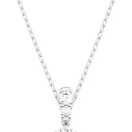 Round silver-bronze stone necklace MU10050