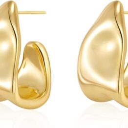 Gold satin high-end earrings MU10002