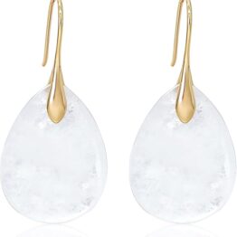Waterdrop-shaped jadeite earrings V10010
