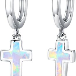 Colored shell cross stud earrings V10008
