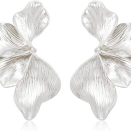 Three-dimensional petal symmetrical earrings CH0018