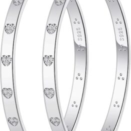 Heart-shaped cubic zirconia anti-allergy earrings CH0034