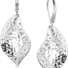 Leaf Hammer Pattern High-End Earrings CH0020