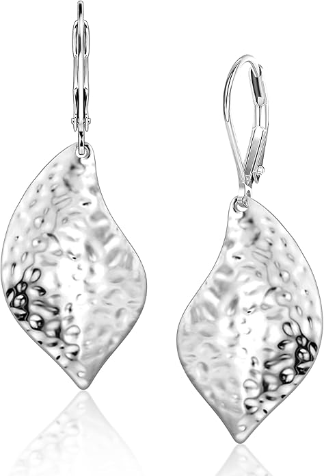 Leaf Hammer Pattern High-End Earrings CH0020