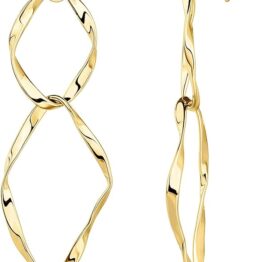 Gold-plated lady's pendant earrings CH0040