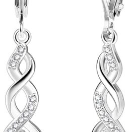 Vines entwining the silver earrings MU10007