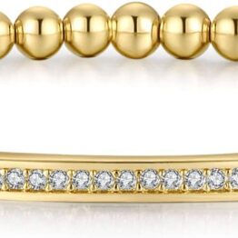 Golden bead bracelet V10033