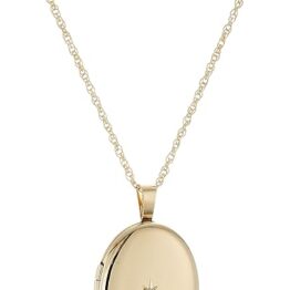 Oval pendant gold necklace MU10048