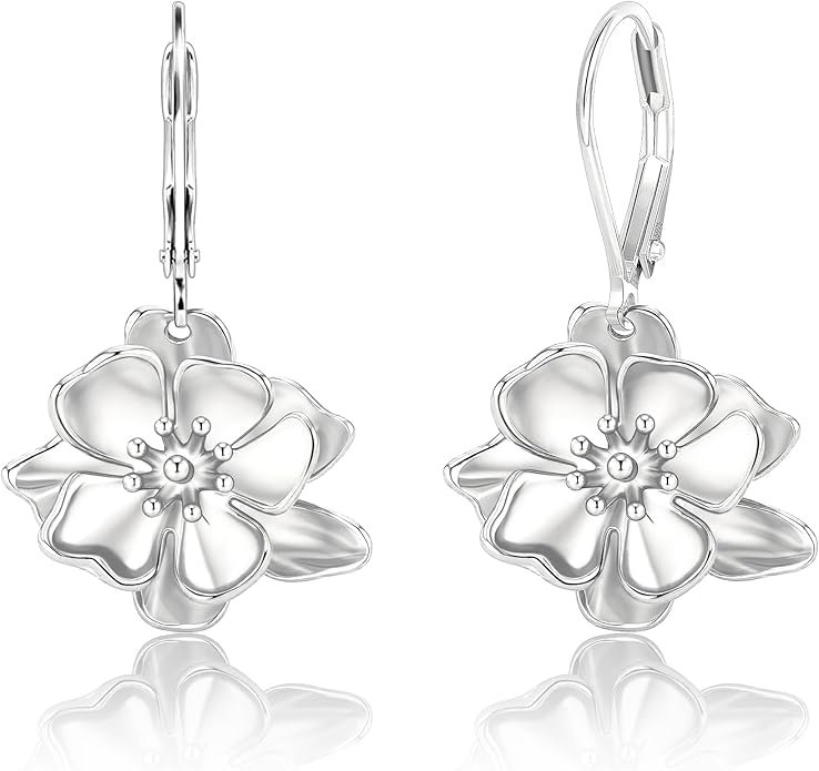 Floral hollowed-out engraved earrings CH0030