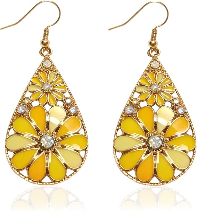 Three-dimensional flower earrings CH0008