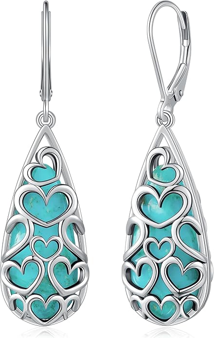 Sapphire three-dimensional engraved earrings CH0012